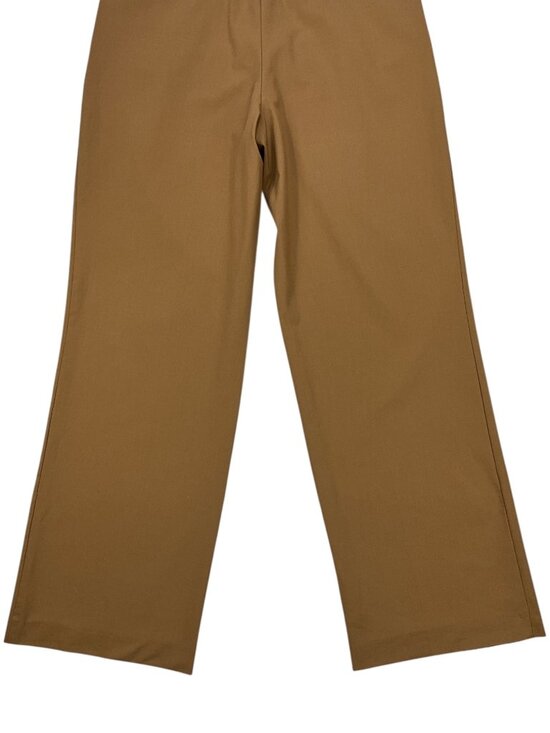 Zara Pleated Front Wide Leg Trouser Pants S Tan High Rise - Picture 11 of 13